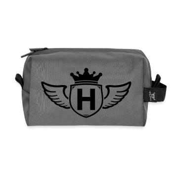 h - Trousse de toilette en tissu recyclé - anthracite - Devant
