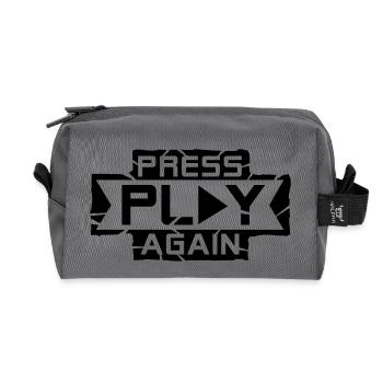 press_play_again_1_f1 - Recycelte Kulturtasche - Anthrazit - Vorne