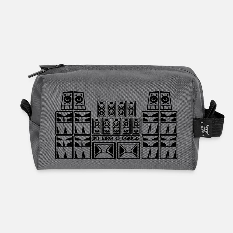 free party sound system - Recycled Toiletry Zip Bag - anthracite