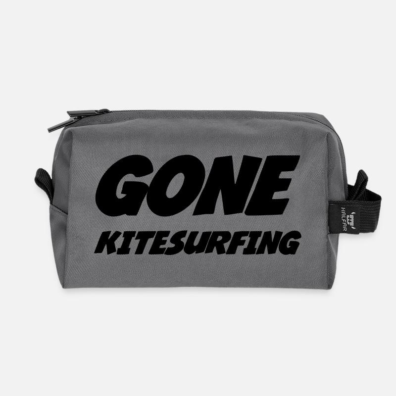 Kitesurfen / Kitesurfer / Kiteboarden / Kitesurf - Recycelte Kulturtasche - Anthrazit