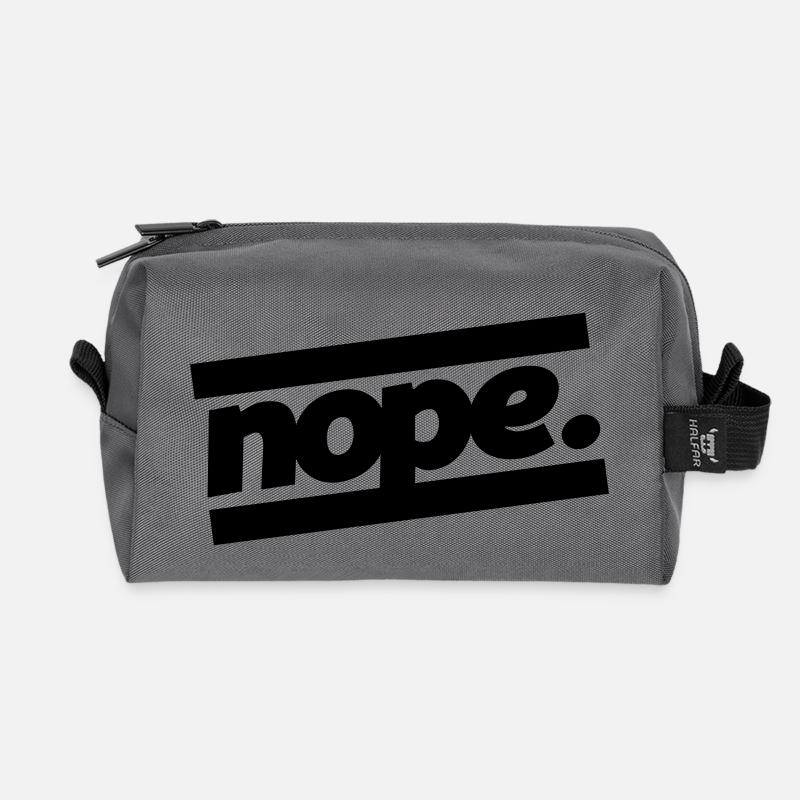 nope design - Recycelte Kulturtasche - Anthrazit