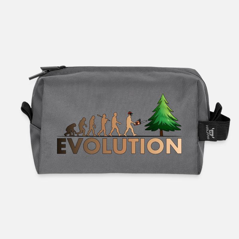 Kettensägen Evolution Farbe - Recycelte Kulturtasche - Anthrazit