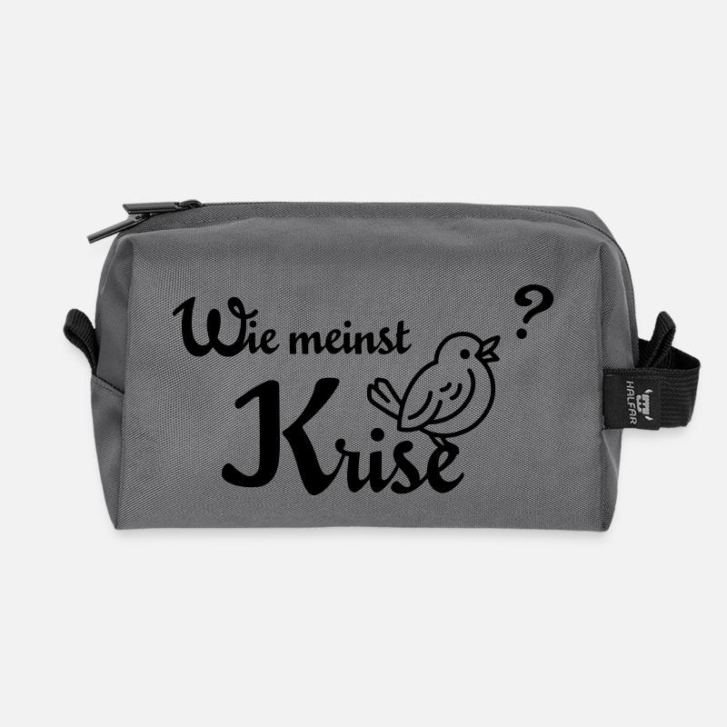 Wie meinst Krise, Spatzl? - Recycelte Kulturtasche - Anthrazit