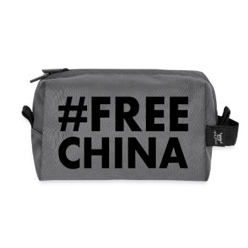 Free china - Trousse de toilette en tissu recyclé - anthracite - Devant
