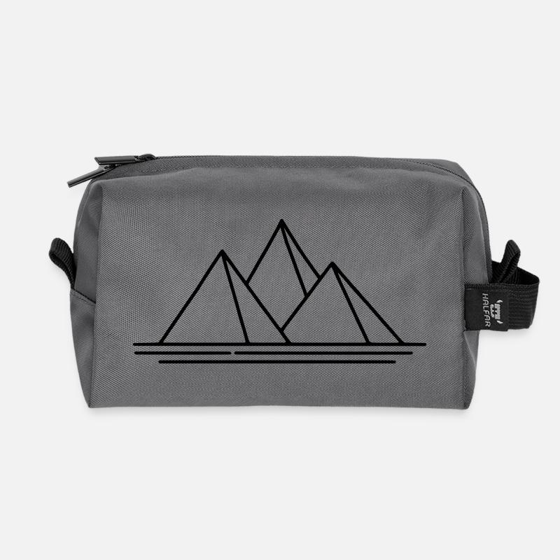 Pyramiden - Recycelte Kulturtasche - Anthrazit