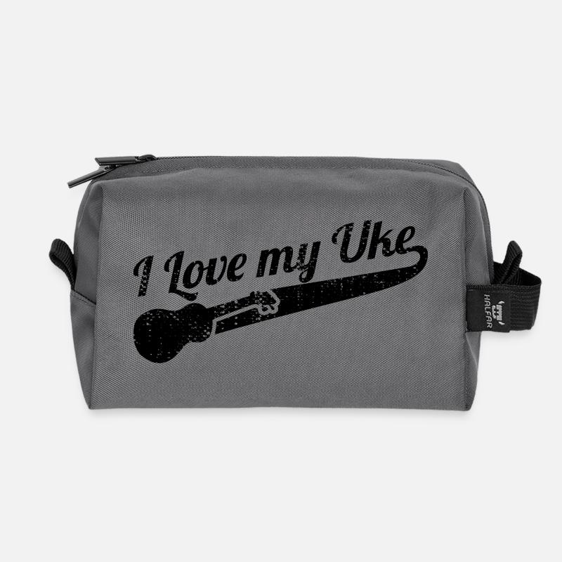 Ukulele Liebhaber - Recycelte Kulturtasche - Anthrazit