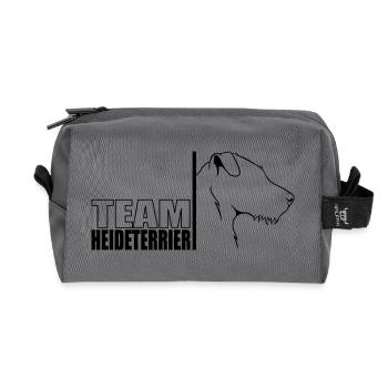 TEAM Heideterrier Hunde Hund Wilsigns - Recycelte Kulturtasche - Anthrazit - Vorne
