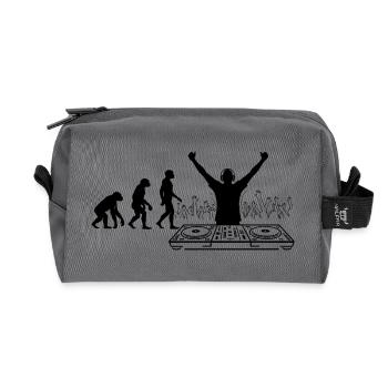 Evolution to DJ Humor Fun - Recycled Toiletry Zip Bag - anthracite - Front