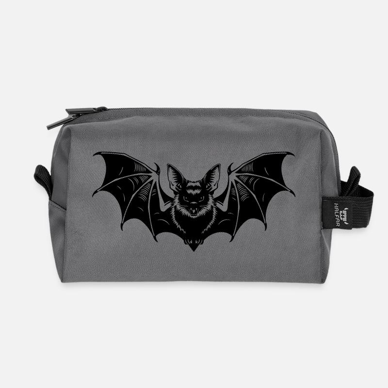 Fledermaus Gothic Illustration - Recycelte Kulturtasche - Anthrazit