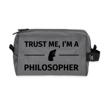 Trust me I'm a Philosopher - Trousse de toilette en tissu recyclé - anthracite - Devant