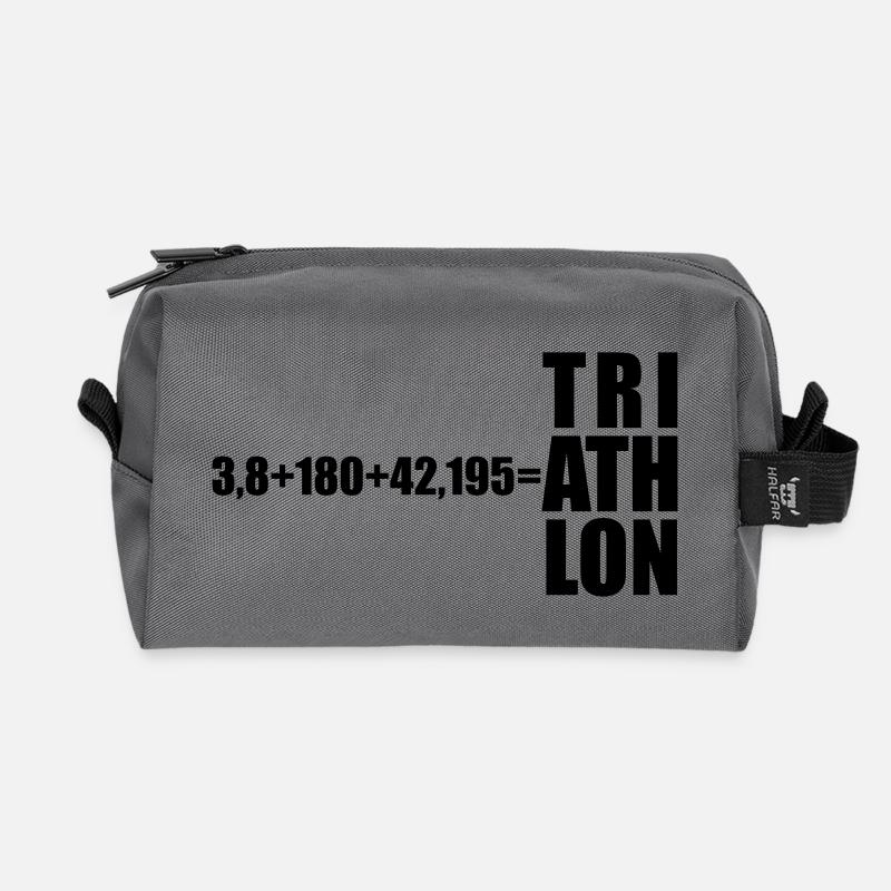 Triathlon Swim Bike Run - Recycelte Kulturtasche - Anthrazit