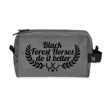 Chevaux Forêt Noire - Forêt-Noire - Trousse de toilette en tissu recyclé - anthracite - Devant