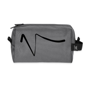 Square Root - Recycled Toiletry Zip Bag - anthracite - Front
