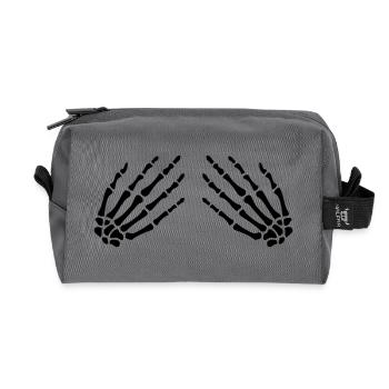 skelet_hand_vector - Recycelte Kulturtasche - Anthrazit - Vorne