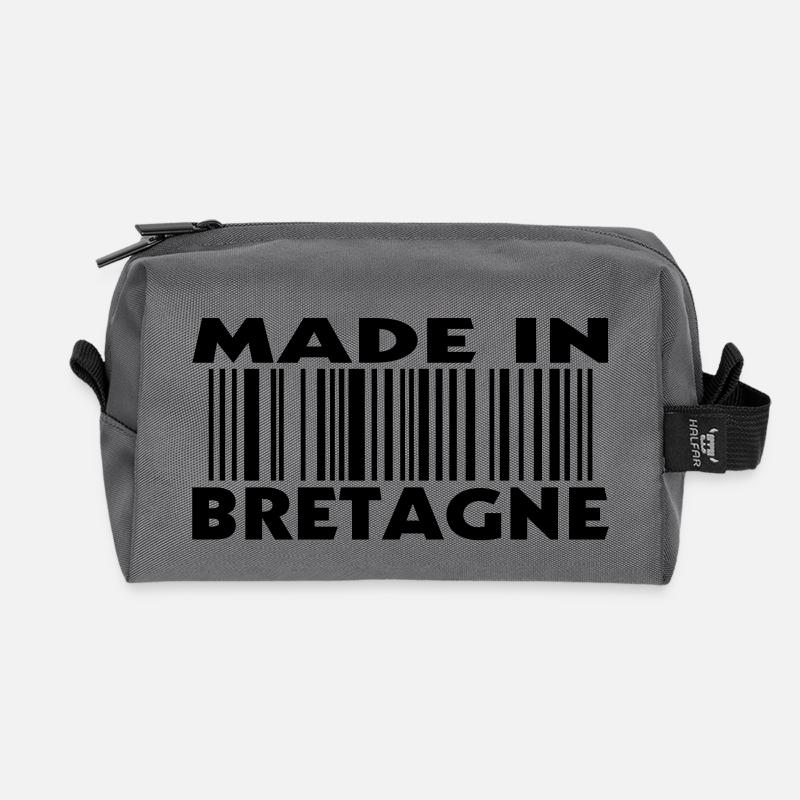 Made in BRITAIN (1c) - Recycled Toiletry Zip Bag - anthracite
