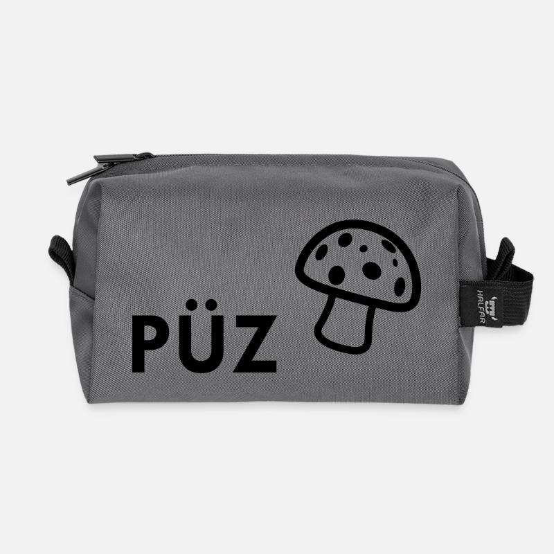 PÜZ (Pilz) - Recycelte Kulturtasche - Anthrazit