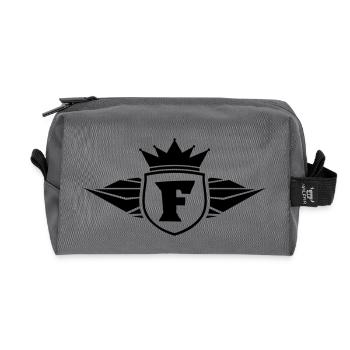 f_letter_f1 - Recycelte Kulturtasche - Anthrazit - Vorne