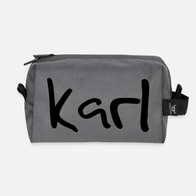 karl - Recycelte Kulturtasche - Anthrazit