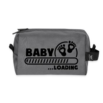 baby_loading_g1 - Recycled Toiletry Zip Bag - anthracite - Front