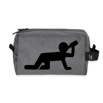 Alcool - Trousse de toilette en tissu recyclé - anthracite - Devant