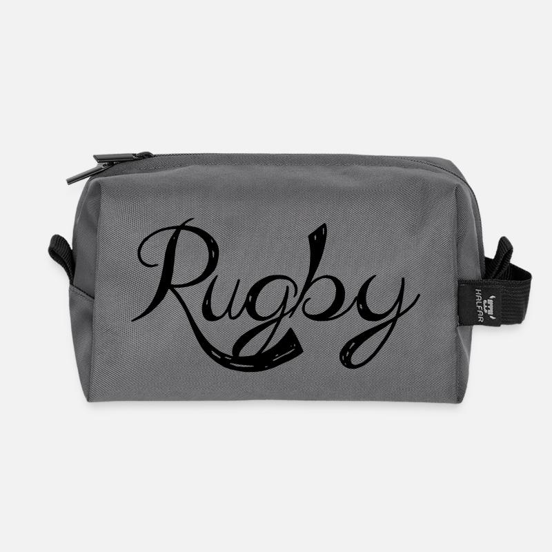 Ein Rugby- - Recycelte Kulturtasche - Anthrazit