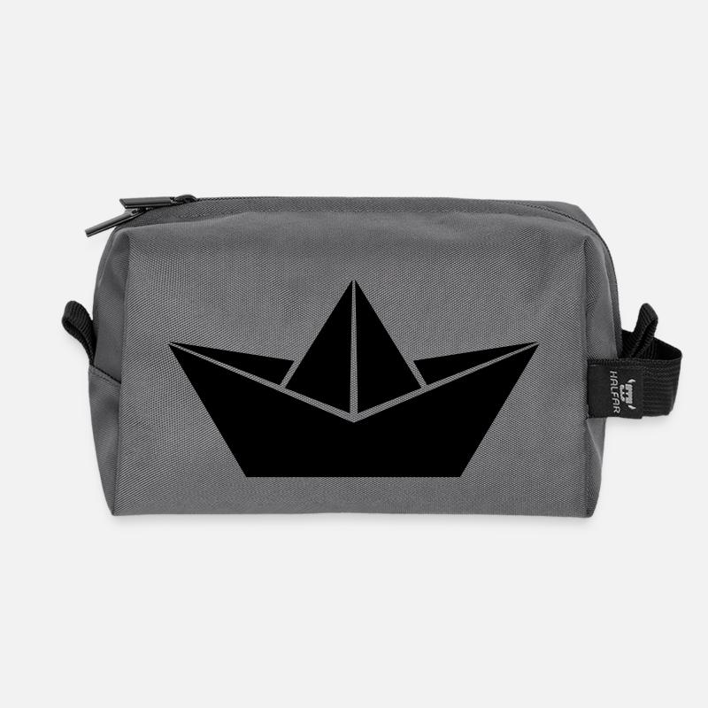 Bateau Papier - Trousse de toilette en tissu recyclé - anthracite