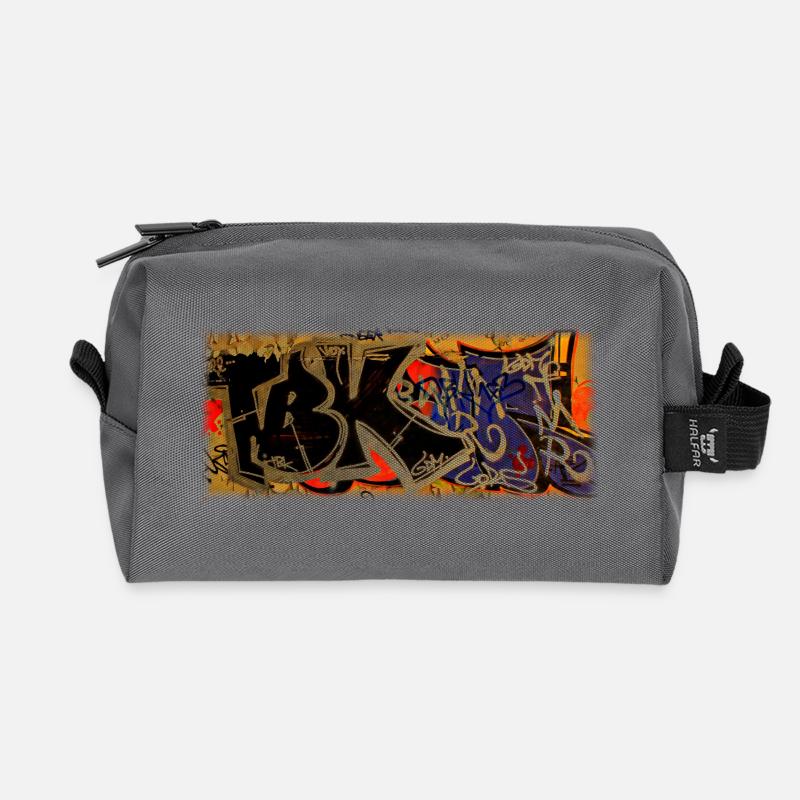 Graffiti - Recycelte Kulturtasche - Anthrazit