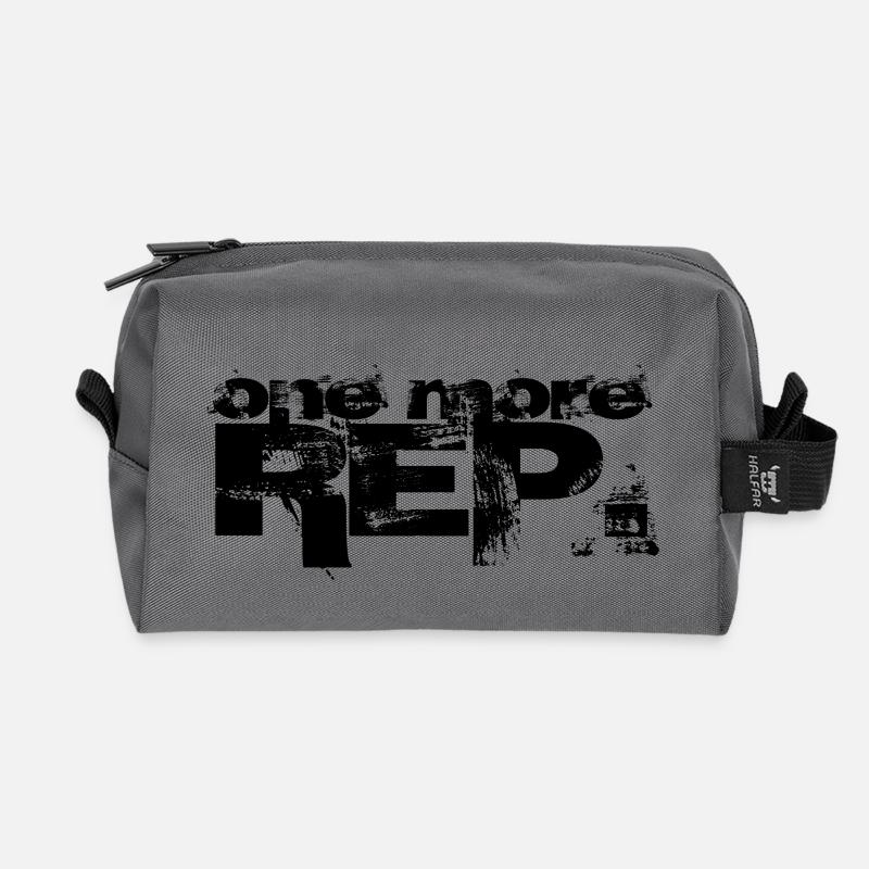 one more REP. (schwarz) - Recycelte Kulturtasche - Anthrazit