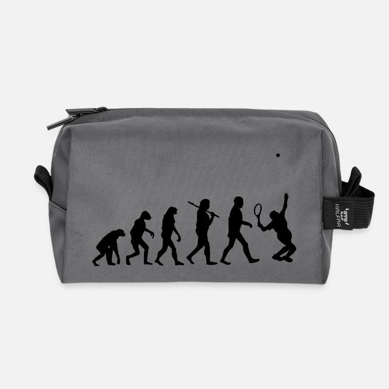 evolution Tennis - Recycled Toiletry Zip Bag - anthracite
