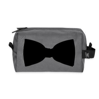 Bow tie - Recycled Toiletry Zip Bag - anthracite - Front