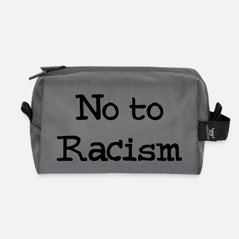 No To Racism - Recycelte Kulturtasche - Anthrazit