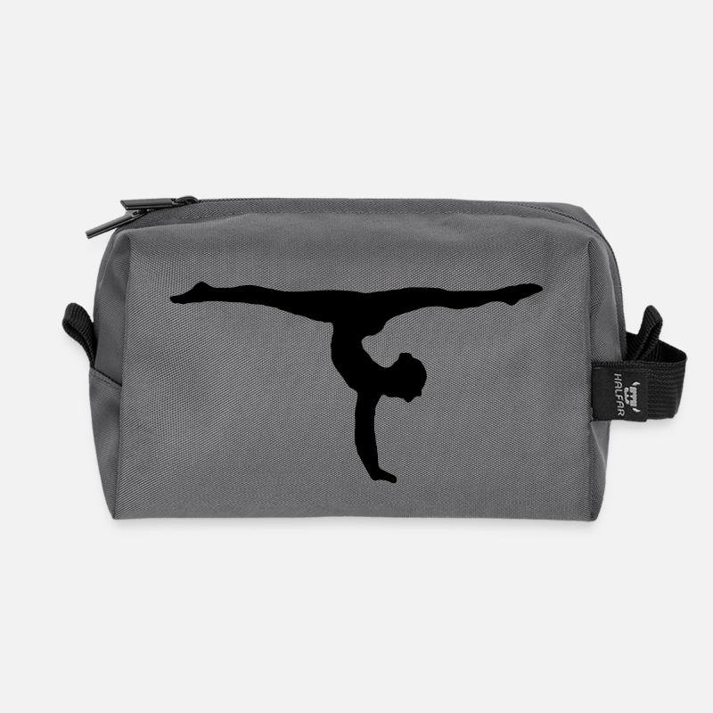 turnerin handstand bodenturnen kunstturnen - Recycelte Kulturtasche - Anthrazit