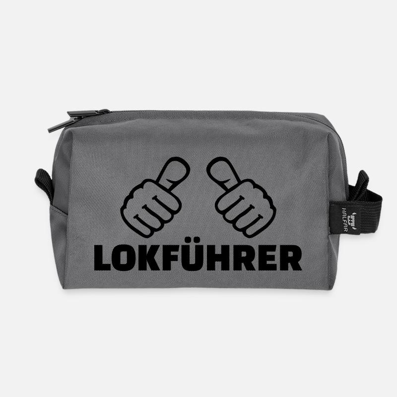 Lokführer - Recycelte Kulturtasche - Anthrazit