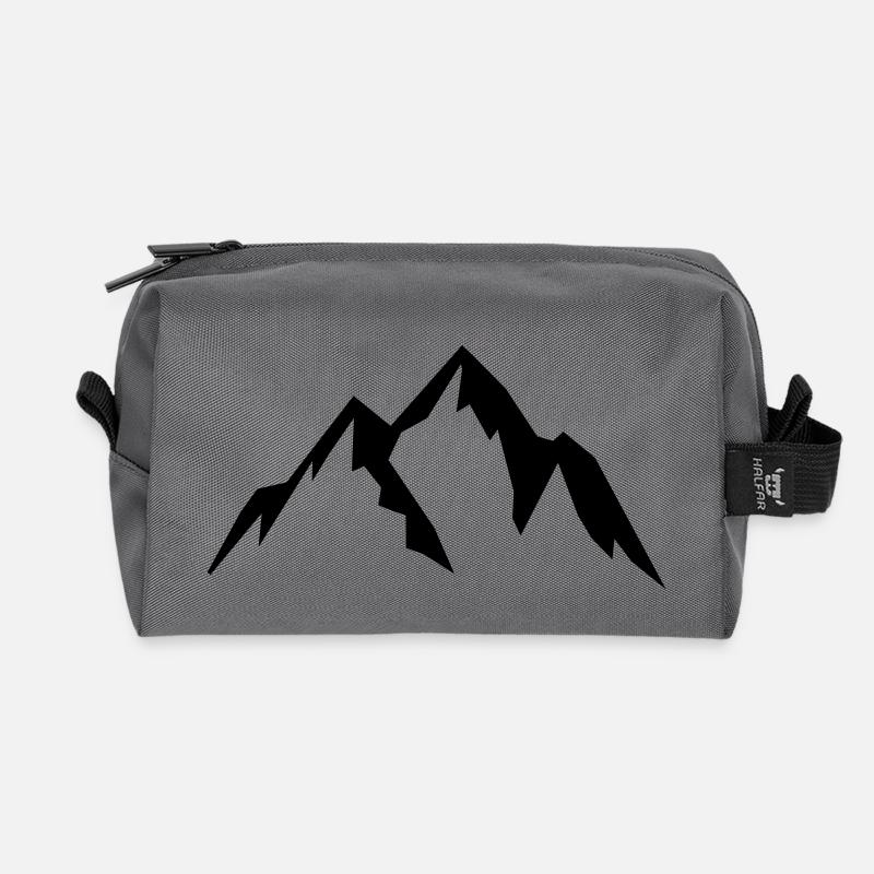 mountains - Recycelte Kulturtasche - Anthrazit