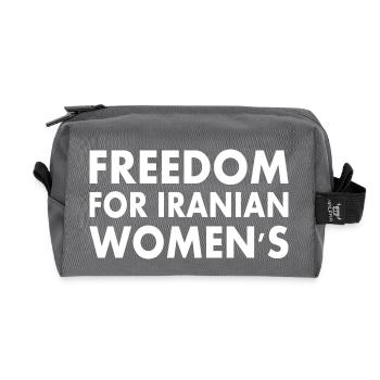 Freedom for iranian womens - Recycled Toiletry Zip Bag - anthracite - Front
