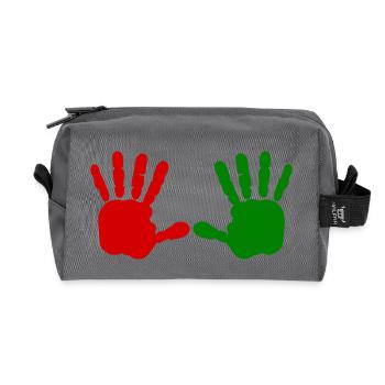 Iran - Main rouge - main de sang - BLOODY HAND - Trousse de toilette en tissu recyclé - anthracite - Devant