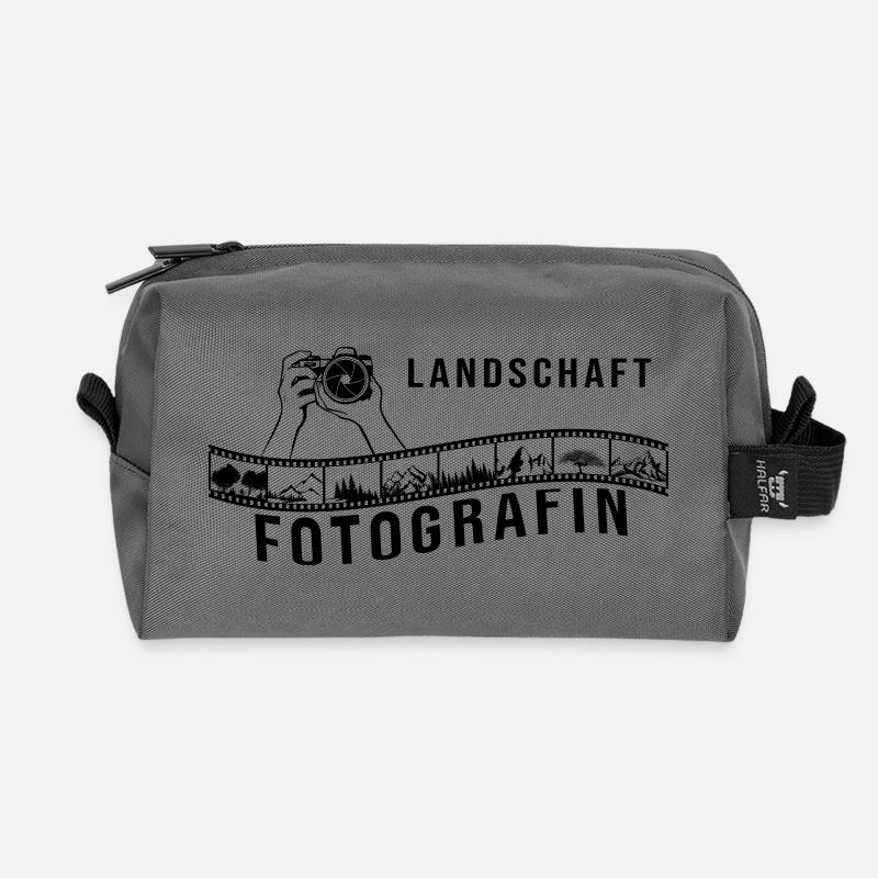 Landschaftsfotografin - Recycelte Kulturtasche - Anthrazit