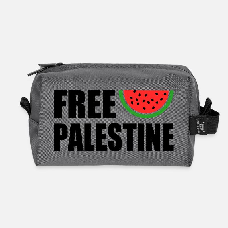 Free palestine - Recycelte Kulturtasche - Anthrazit
