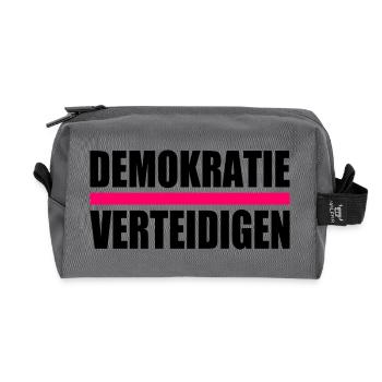 demokratie verteidigen - Recycelte Kulturtasche - Anthrazit - Vorne