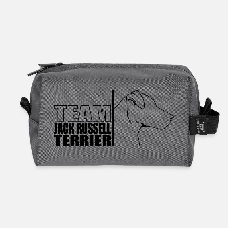 TEAM Jack Russell Terrier Hunde Hund Wilsigns - Recycelte Kulturtasche - Anthrazit