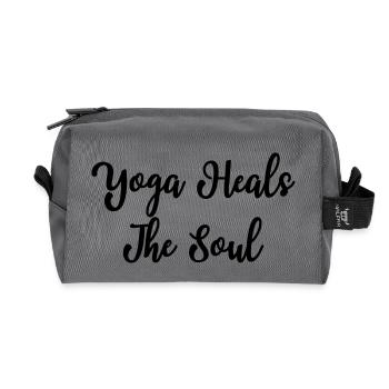 Yoga Meditation Spa Namaste - Recycelte Kulturtasche - Anthrazit - Vorne