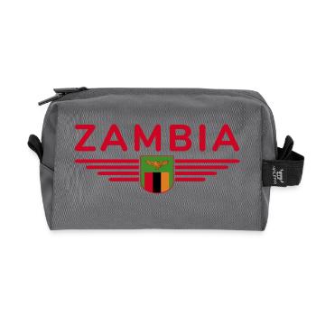 Sambia T-Shirt für Afrika Fans - Recycelte Kulturtasche - Anthrazit - Vorne