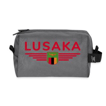 Lusaka T-Shirt für Sambia Fans - Recycelte Kulturtasche - Anthrazit - Vorne