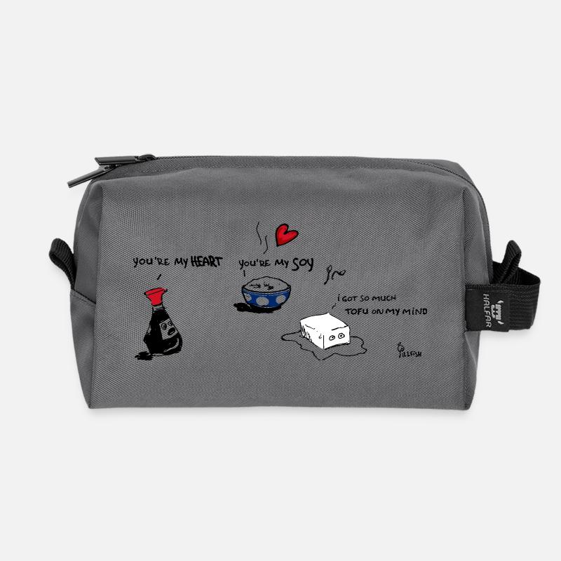 Roll in Love 3 - Recycled Toiletry Zip Bag - anthracite