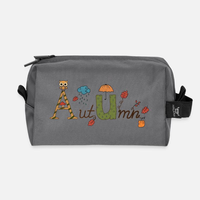 10_Herbst - Recycled Toiletry Zip Bag - anthracite