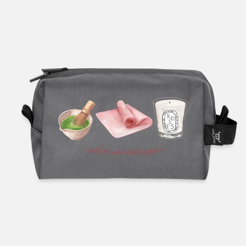 Slow Mornings - Recycled Toiletry Zip Bag - anthracite