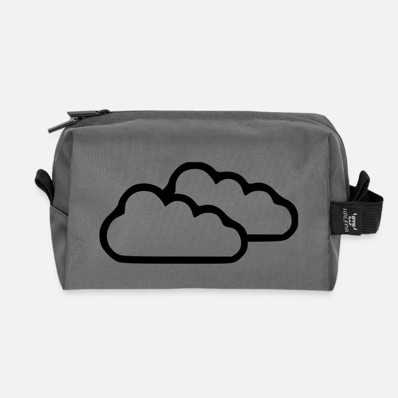 Wolken - Recycelte Kulturtasche - Anthrazit