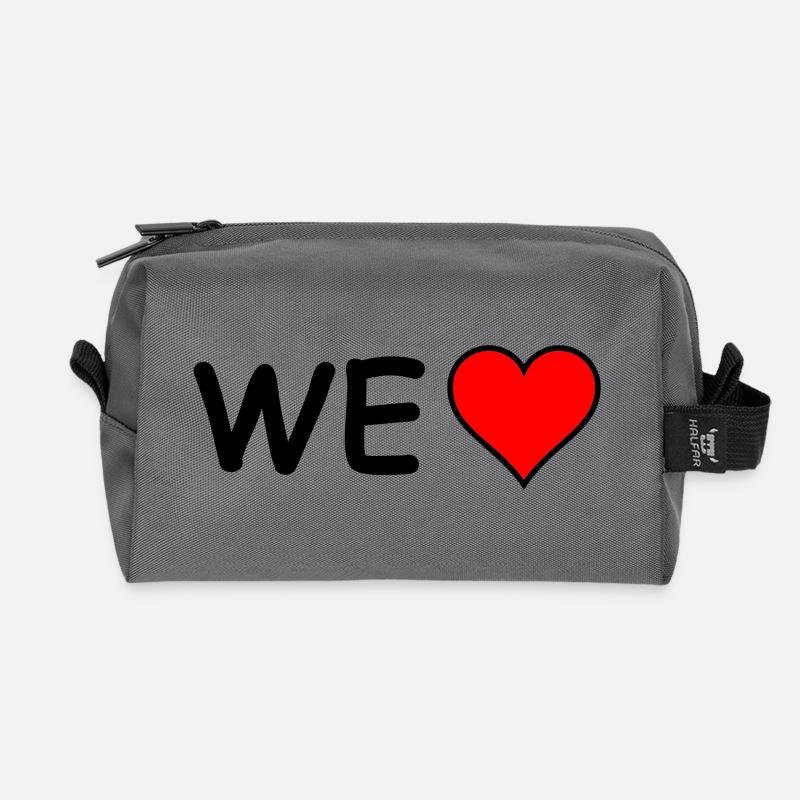 We Love (Comic Sans) - Recycelte Kulturtasche - Anthrazit