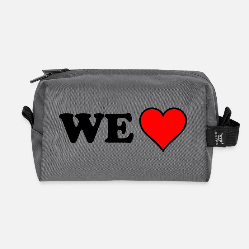 We Love (Cooper Black) - Recycelte Kulturtasche - Anthrazit