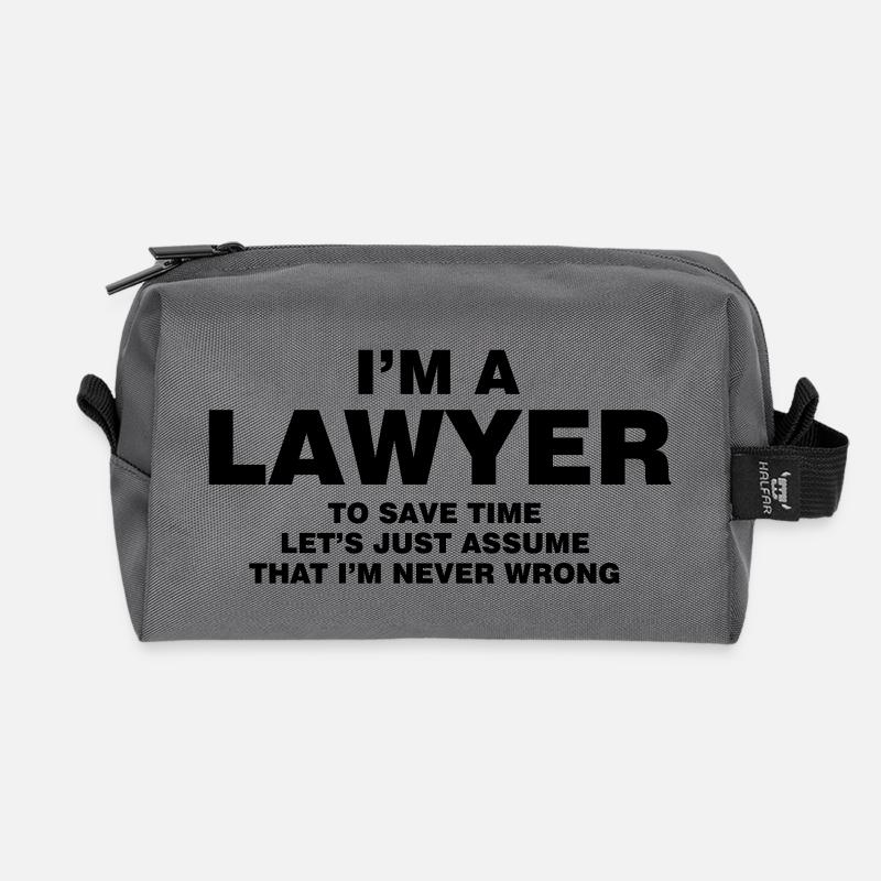 I'M A LAWYER NEVER WRONG - Trousse de toilette en tissu recyclé - anthracite